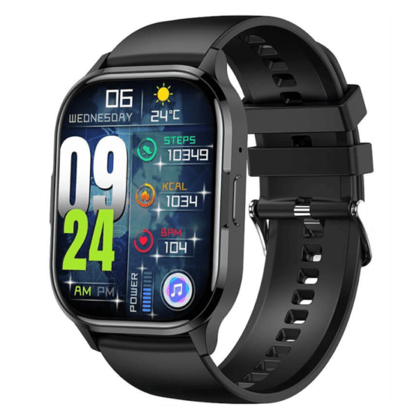 HK21 AMOLED Smartwatch AI Voice Assistant – Black Color